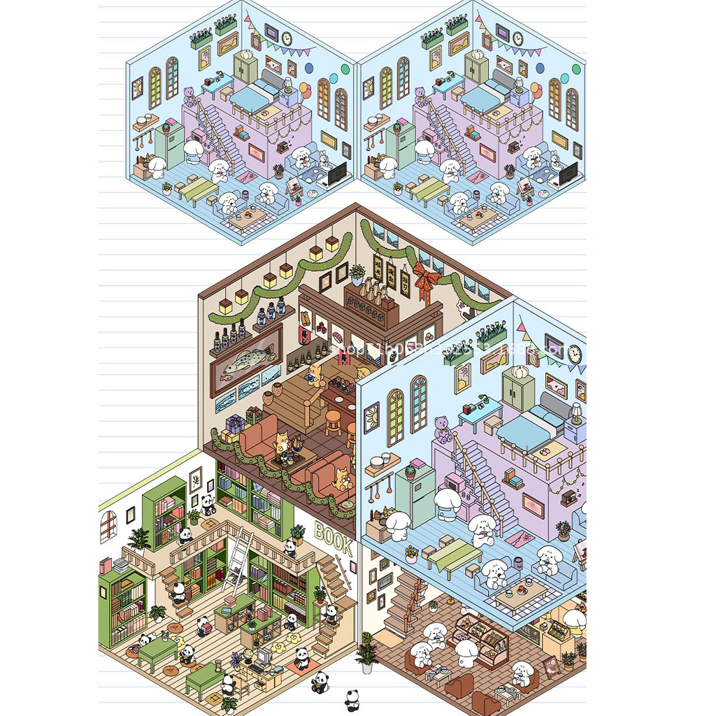 

Promo [4PCS ] Stiker 3D Dekorasi Ruangan Sticker / Sticker 3D Decoration Mainan Anak Korean /