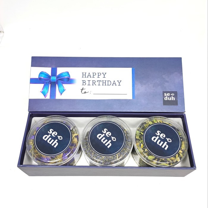 

Birthday Hamper Gift Box Set A - SEDUH Tisane - Biru