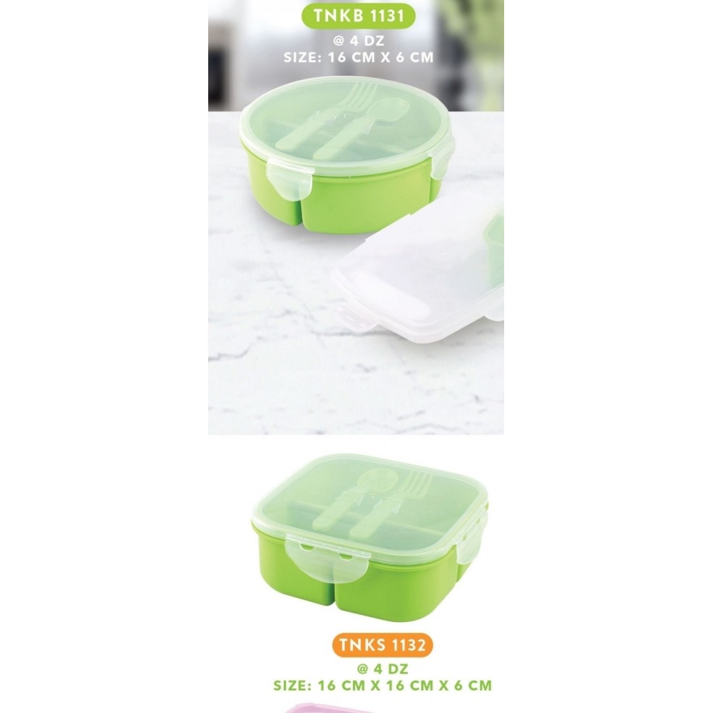 KOTAK BEKAL PLASTIK/LUNCH BOX PLASTIK/TEMPAT BEKAL ANAK,DEWASA/TEMPAT MAKAN/KOTAK MAKAN 3 SEKAT PLAS