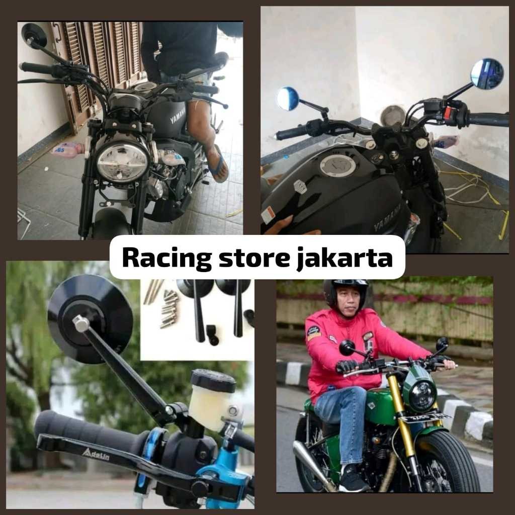 Spion Classic Bulat Full Cnc Costum Motor Cb XSR 155 CRF VERZA VIXION Ninja ss Ninja rr Tiger New Ti