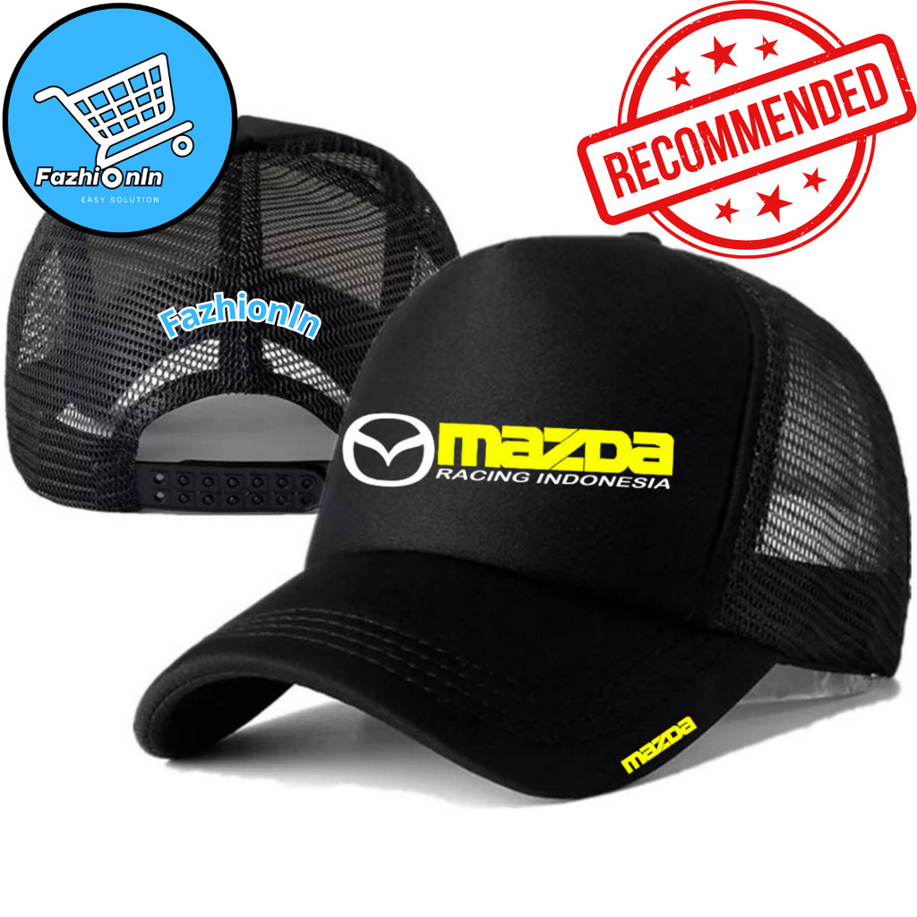 FazhiionIn Topi Trucker MAZDA - Topi Distro MAZDA Logo - Topi MAZDA Premium - Topi Pria Dewasa - Top