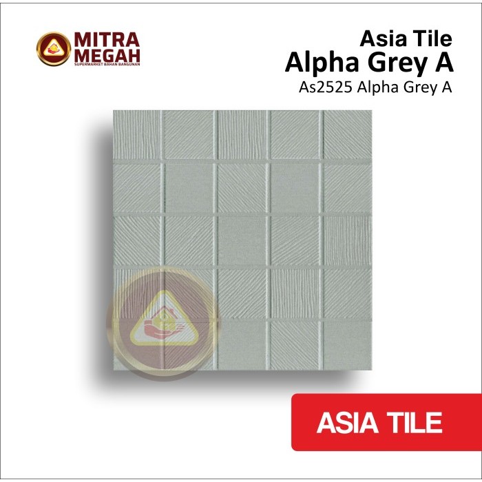 KERAMIK ASIA TILE 25X25 ALPHA GREY A