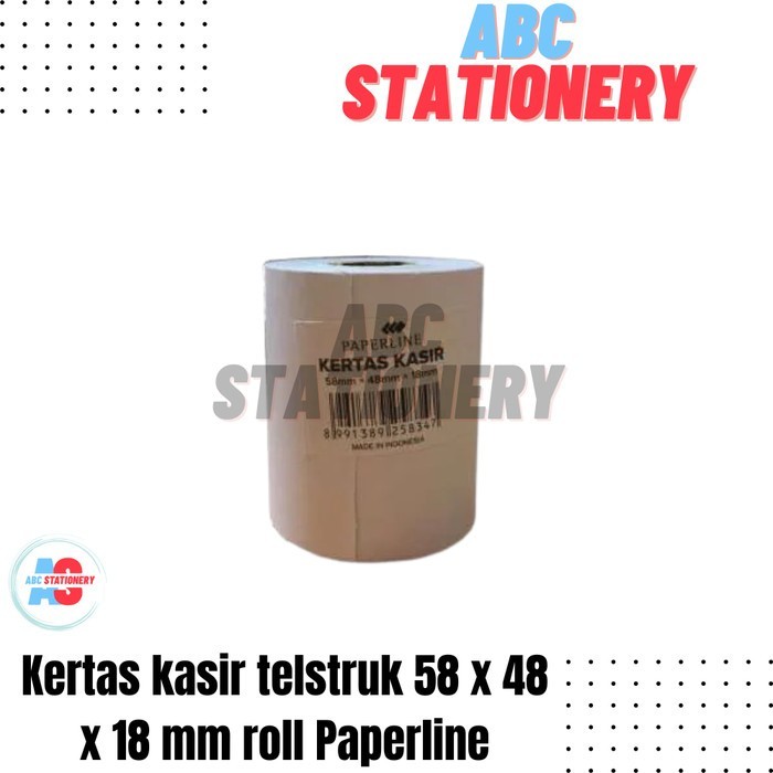

Kertas kasir telstruk 58 x 48 x 18 mm roll Paperline (10 roll)