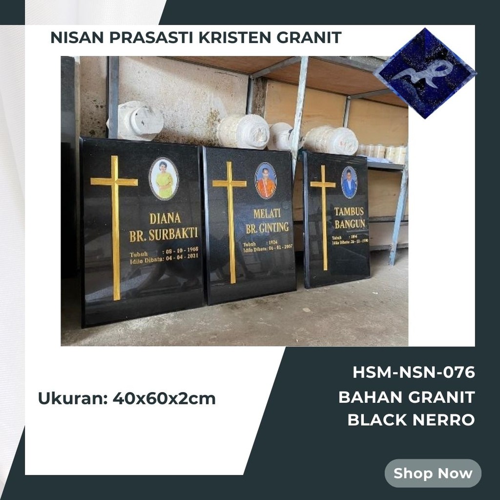 Nisan Prasasti Kristen Granit