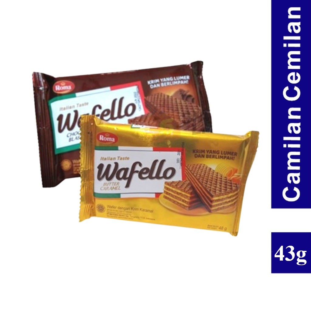 

Roma Wafello Wafer Regular Pack isi 43 gr