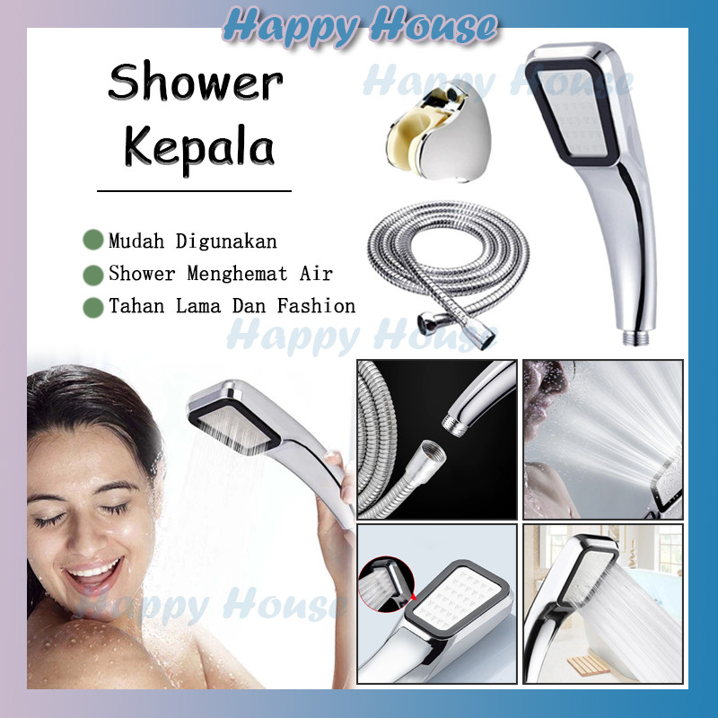 Shower Kepala Mandi Paket 300Lubang / Filter Selang Rumah Salon Kepala Shower