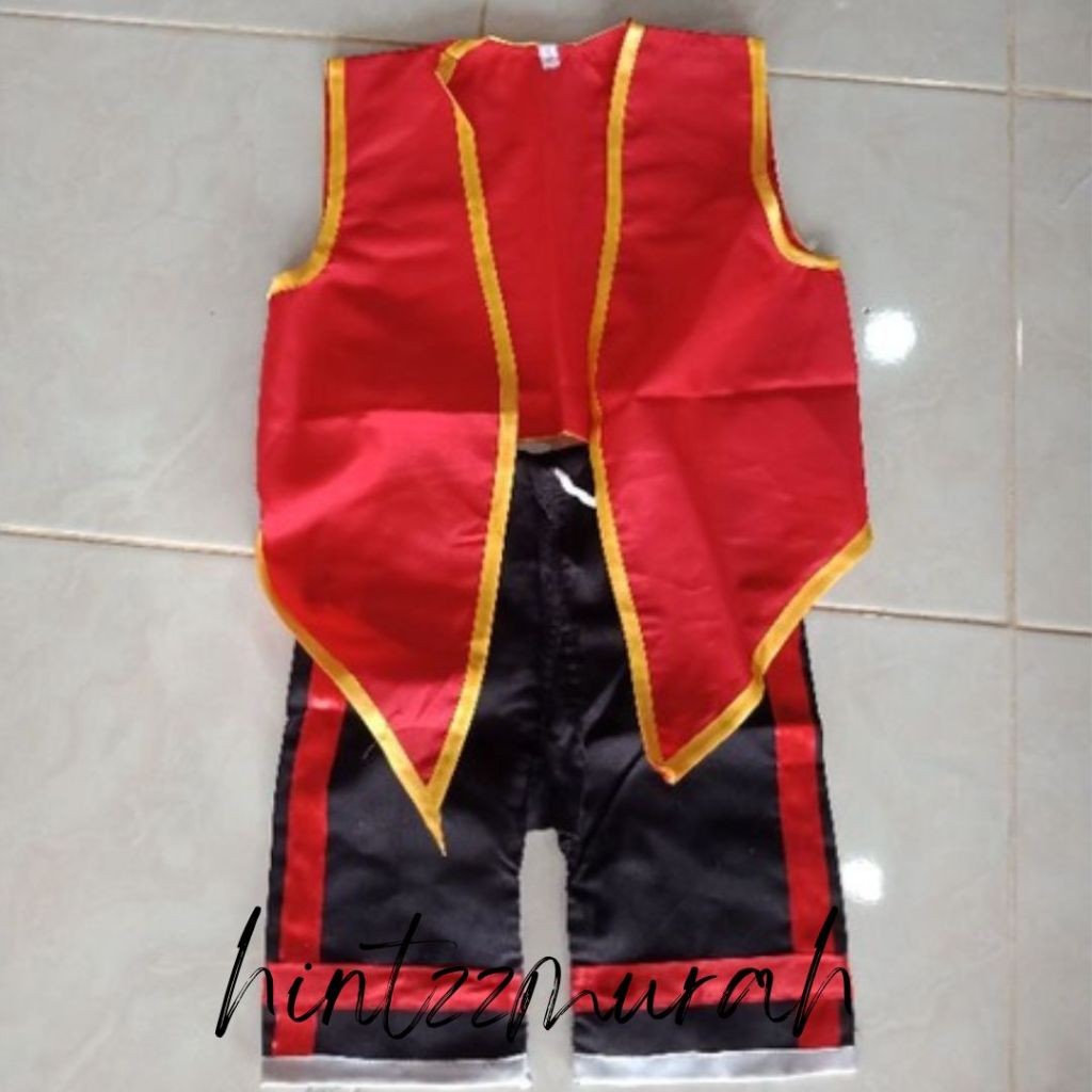 Setelan Celana + Rompi Baju Bujang Ganong Anak Usia 3 - 12 Tahun / Baju Ganong Full Set / Kostum Pen