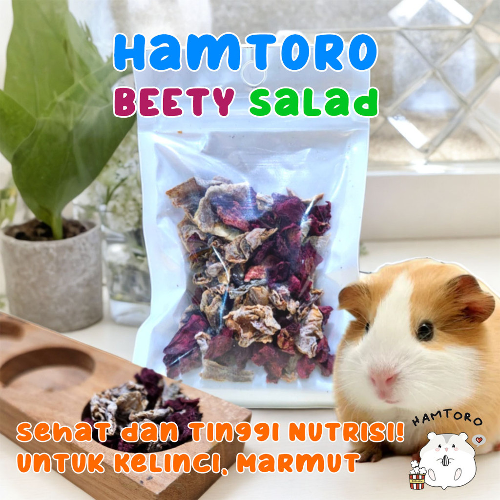 Hamtoro Beety Salad 10g Snack Kelinci, Marmut, Hamster Sehat Sayuran Asli 