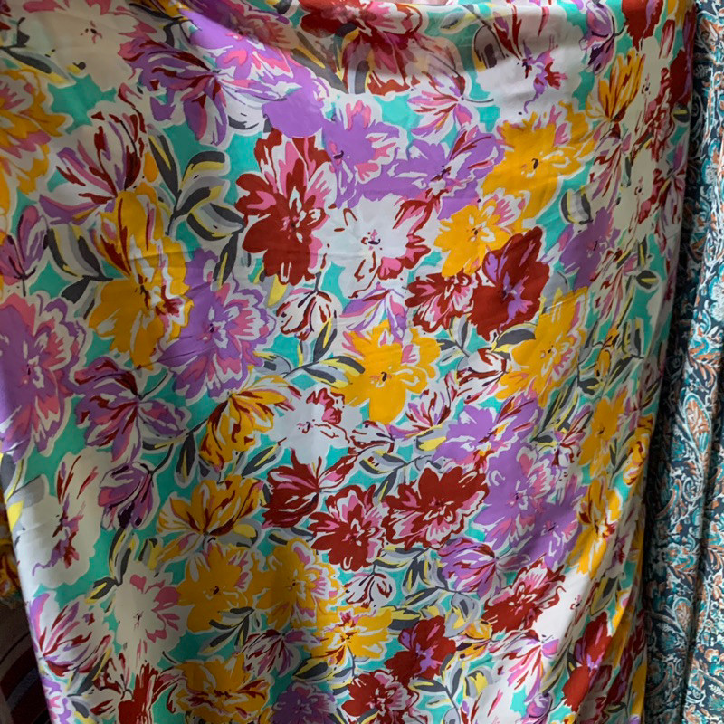 kain ceruty motif bunga // kain motif // kain gamis motif // kain ceruty babydoll motif bunga // kai