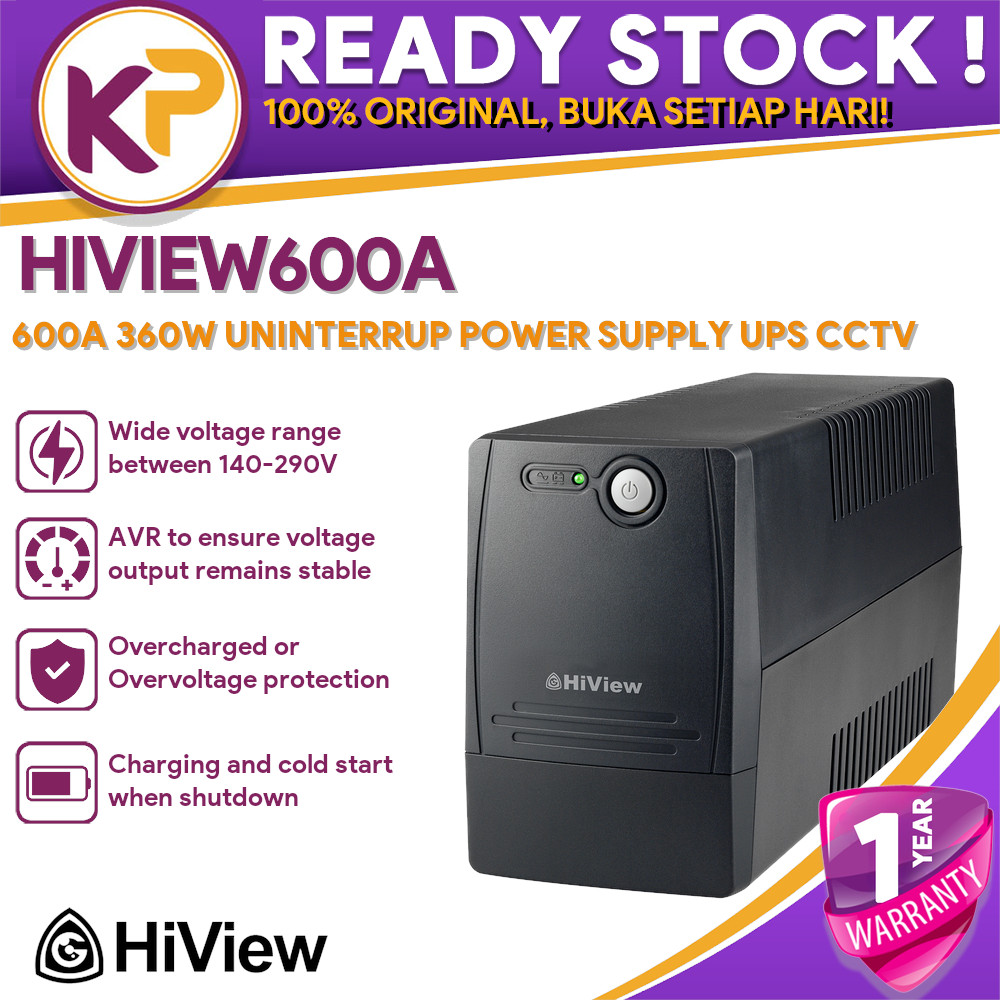 HIVIEW HIVIEW600A 600A 360W UNINTERRUPTIBLE POWER SUPPLY UPS CCTV