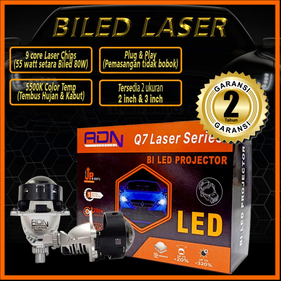 BILED Q7 Pro LASER 2.5 INCH 3 INCH  projector projie motor mobil