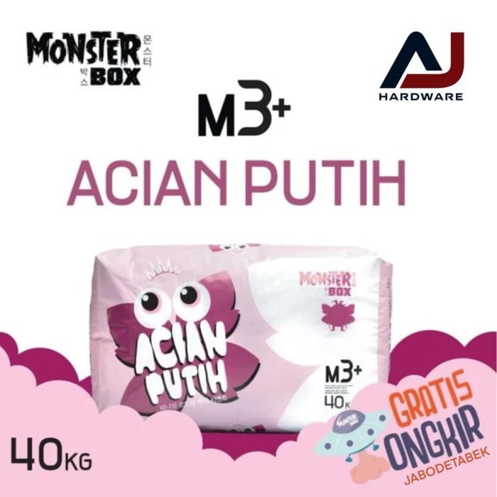 Semen Instan Mortar Acian Putih Acian Putih Dinding MonsterBox M3+