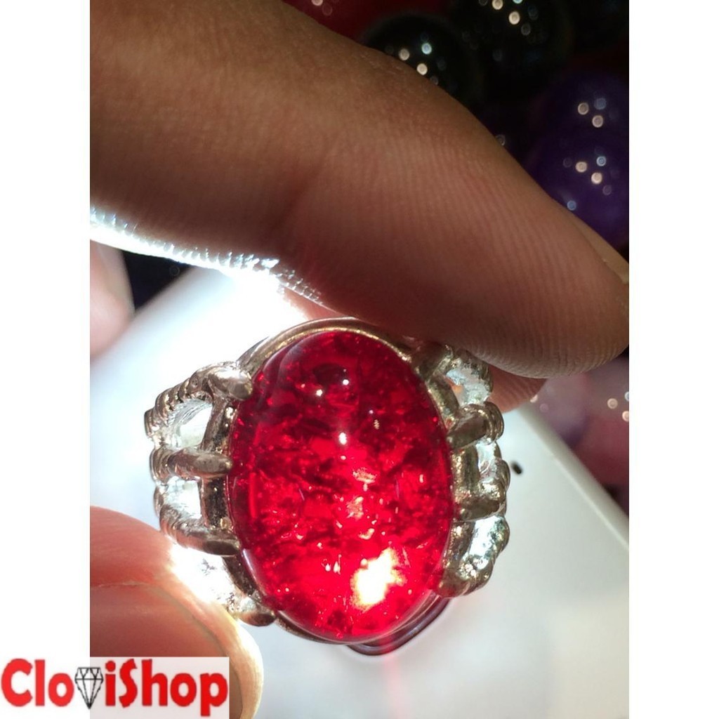Cincin Cakar Batu Pecah Seribu Merah Siem HQ