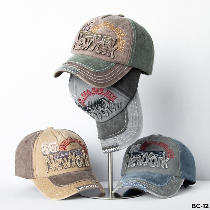 Topi baseball pria wanita aksen robek ripped original - planet jeans BC12