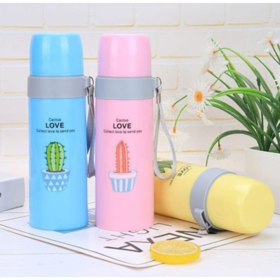 BOTOL KACA KAKTUS CANGKIR TERMOS LOVE KAKTUS KACA BOTOL MINUM KACA