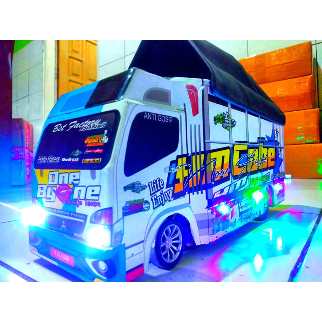 Miniatur Truk Oleng FULL lampu Led hm cabe / mainan anak laki laki / mainan viral / mainan mobil mob