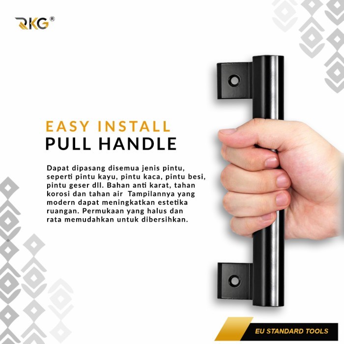 Pull Handle Pintu Aluminium Tarikan Swing Geser Sliding Door 20 Cm