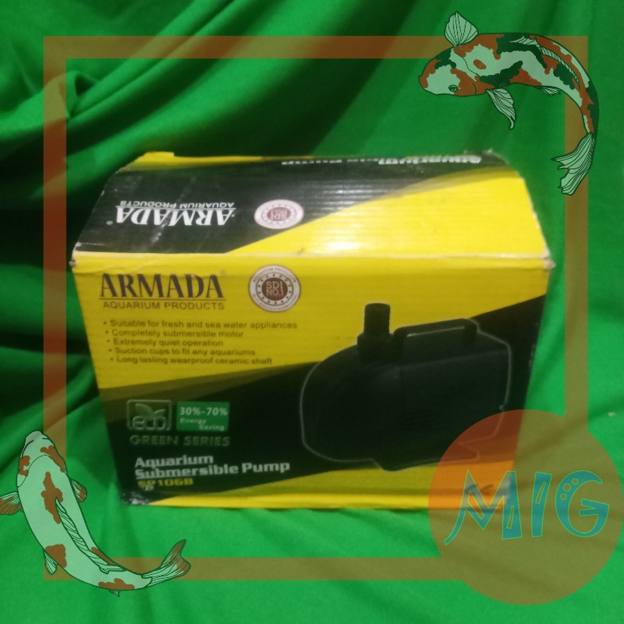 aquarium kolam ikan pompa celup water pump ARMADA SP 106 B
