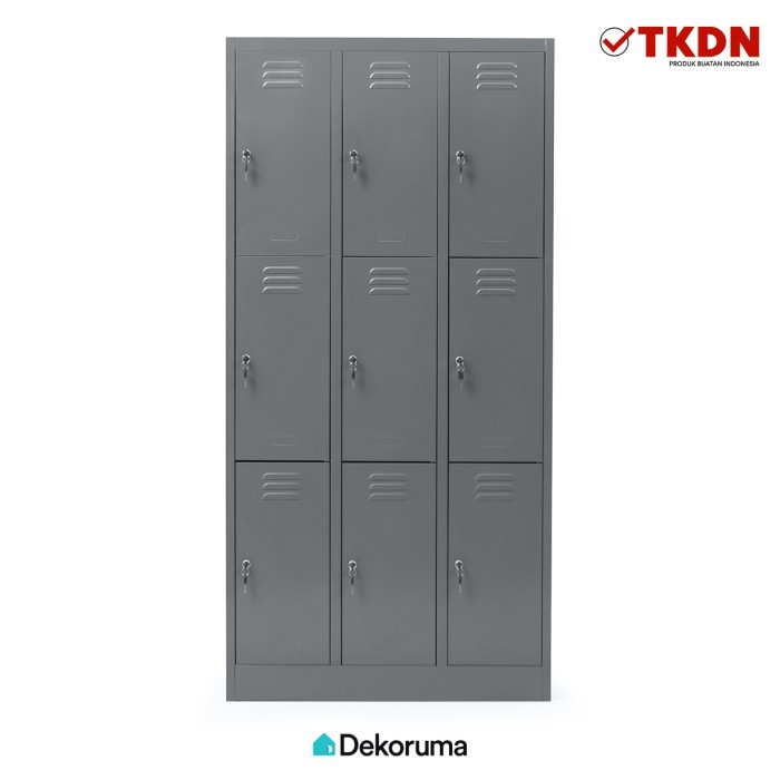 Dekoruma Lemari Arsip Besi 9 Pintu / Filing Cabinet Metal / Loker Kabinet Dokumen Kantor dan Sekolah