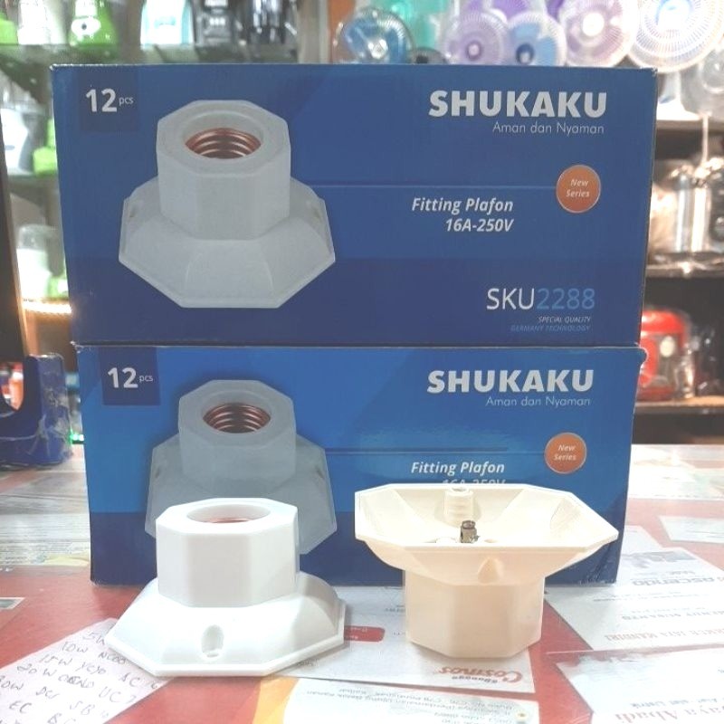 Fiting Fitting Lampu Tempel Plafon Kepala Lampu Tempel Shukaku E 27 SNI KUNINGAN