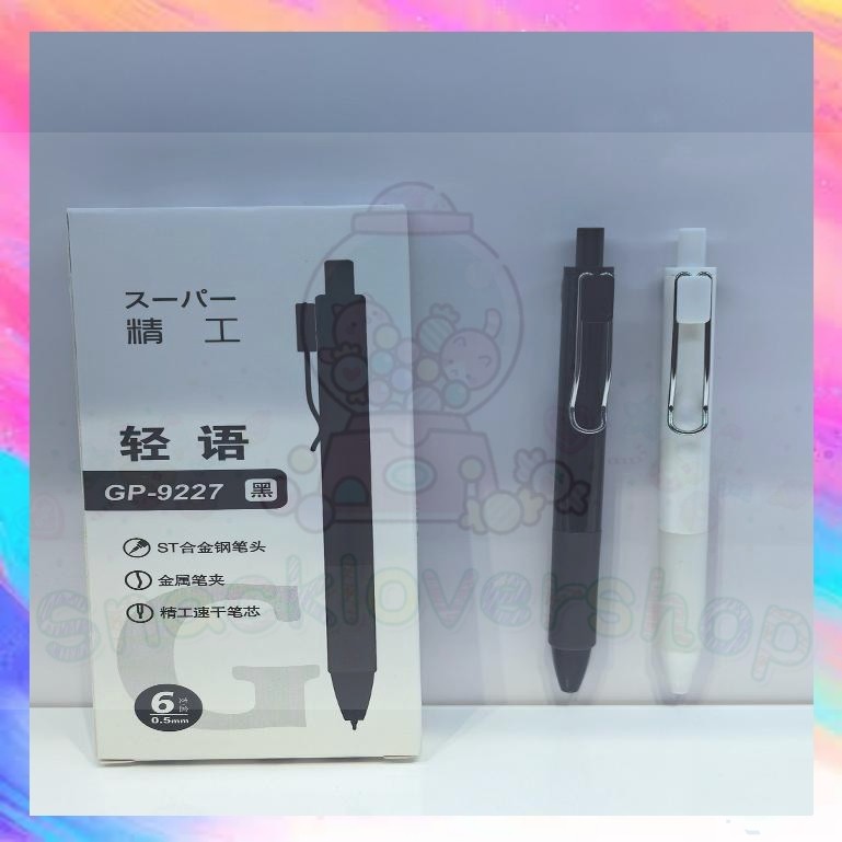 

(6 Pcs) Pena Cetek HITAM POLOS GP 9227 Isi 6Pcs