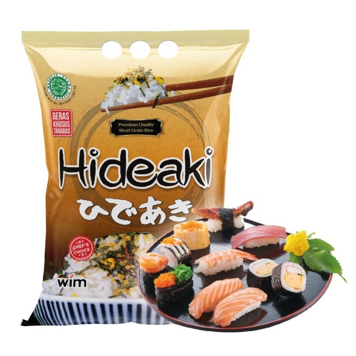 

Beras Jepang Hideaki 5kg- HALAL-Lengket Cocok untuk Sushi