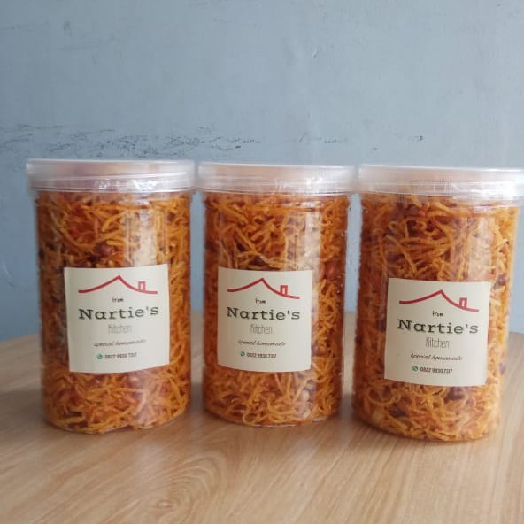 

Kentang Mustofa Kacang Teri toples 1 ltr - Kacang Teri