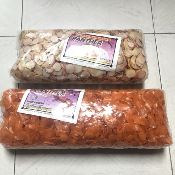 

KERUPUK MENTAH PANTHER BAWANG UDANG - Merah (udang), 2.5kg