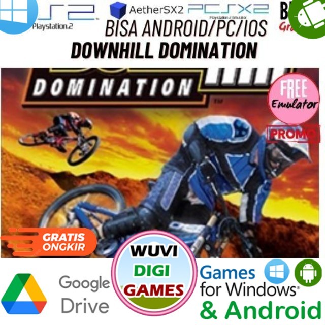 Jual PS 2 Downhill Domination | Bisa di PC / Android / IOS Plus Emulator | Beli 3 Gratis 1 [WuviDigi