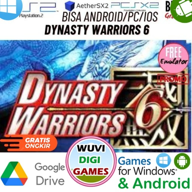 Jual Game PS 2 Dynasty Warriors 6  | Bisa di PC / Android / IOS Plus Emulator | Beli 3 Gratis 1 - Wu