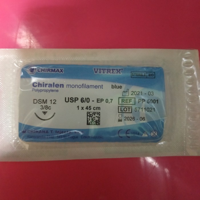 

Chiralene Polypropylene 6 0 Cutting DSM12