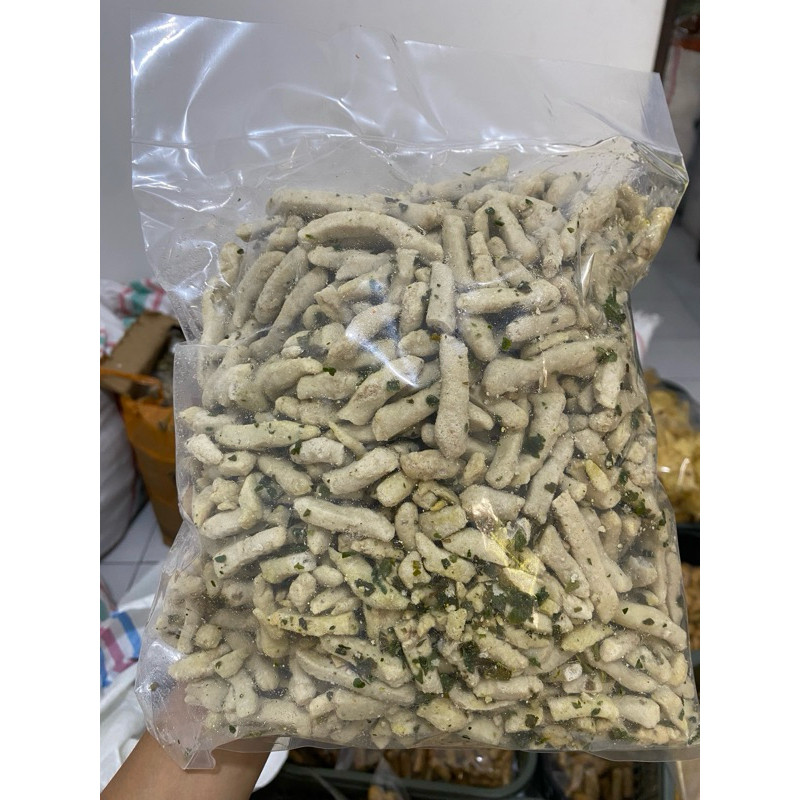 

1Kilogram Basreng Stik Original Asin Gurih Daun Jeruk renyah kriuk baso goreng rempah 1KG Captain Cemilan cemilan snack snack kiloan