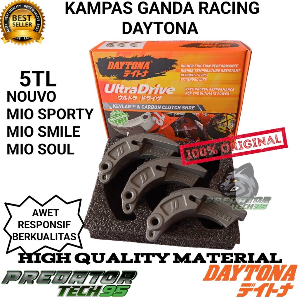 KAMPAS GANDA OTOMATIS ORIGINAL DAYTONA KEVLAR CARBON MOTOR MIO SMILE SPORTY SOUL NOUVO HIGH QUALITY