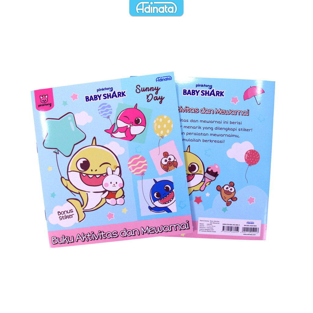 

Baby Shark Coloring Book S 2430-4024/ Buku Mewarnai / Buku Aktivitas anak / Adinata
