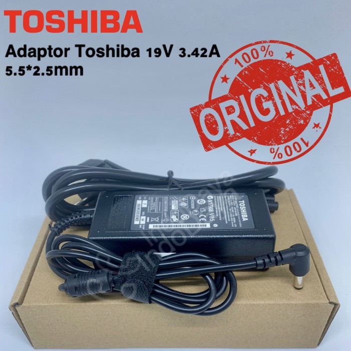 Adaptor Cas Charger Laptop Original Toshiba Satellite C50 19V 3.42