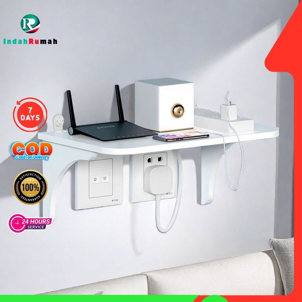 IndahRumah - Rak Ambalan Gantung Server Wifi Mini Audio Speaker Untuk Ruang Tengah Kamar Tidur