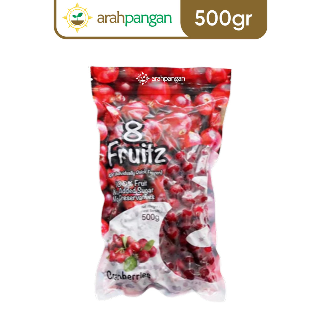

8 Fruitz IQF Cranberries buah Frozen 500gr