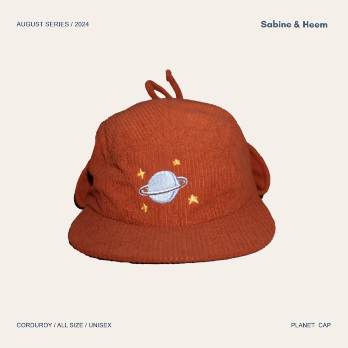 SABINE AND HEEM - Planet 5 Panel Earflap Cap - Topi Corduroy Anak