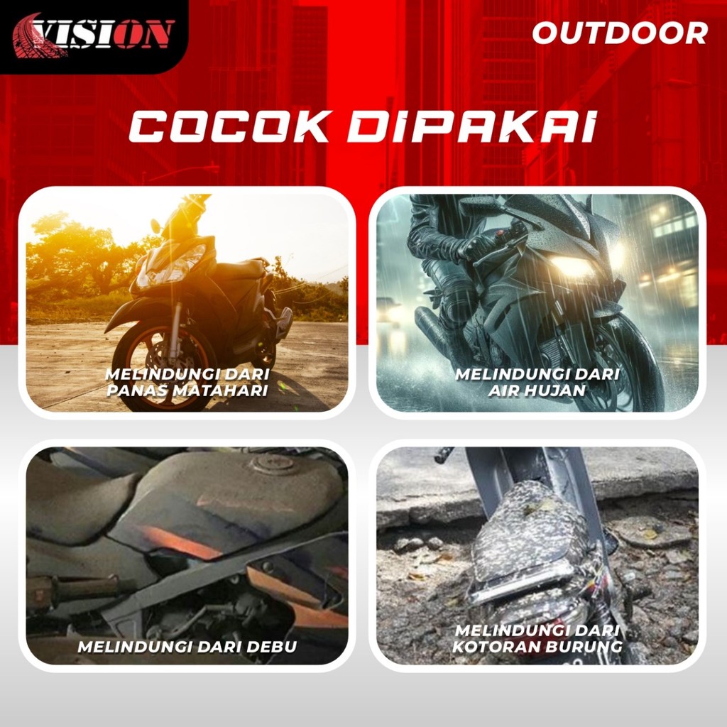NEW Sarung Motor Beat Waterproof Anti Air dan Panas / Cover Selimut Penutup Sarung Mantel Motor