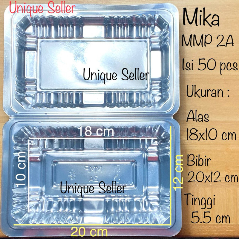 [Isi50] Mika MMP 2A Uk 20x12x5.5 cm / Mika MMP 2A Uk 20x12 cm / Mika Kue Roti Jajan Wadah Plastik Mi
