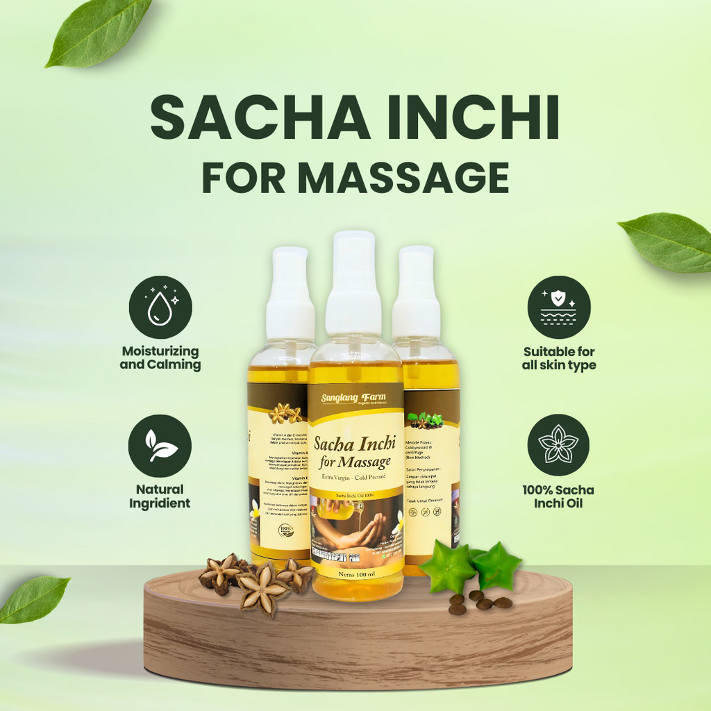 Minyak Urut Sacha Inchi/Sacha Inchi Message Oil Extra Vitamin A dan E/Sacha Inchi Oil Moisturizing F