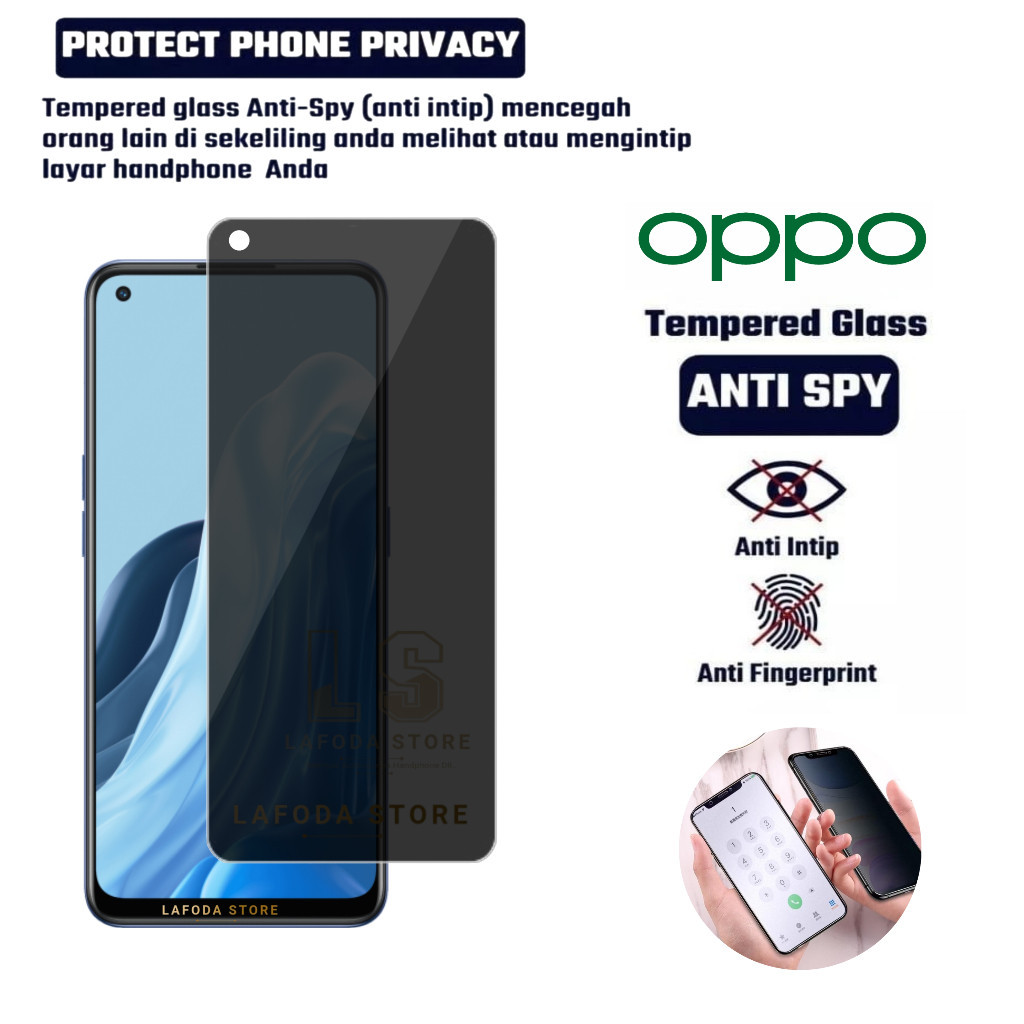 TEMPERED GLASS ANTI SPY OPPO A95 OPPO A95 5G OPPO A36 OPPO A56 5G OPPO A56S 5G OPPO A76 OPPO A96