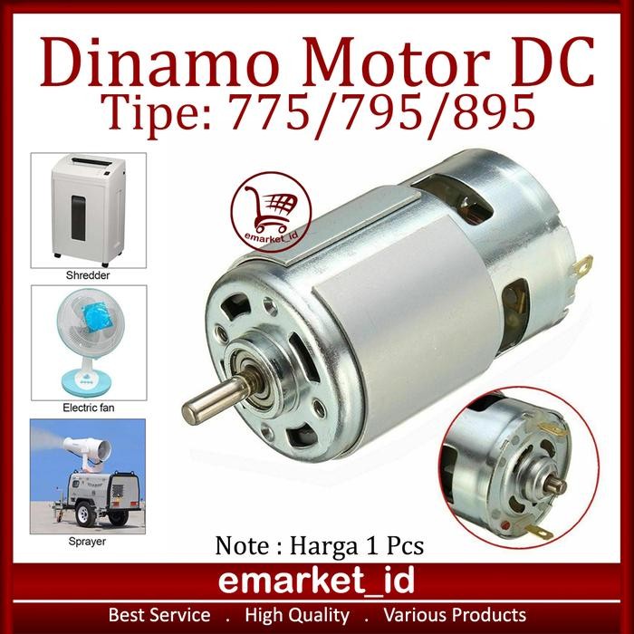 Dinamo Motor DC 775 795 895 12V / Listrik High Torsi Speed Mesin Power - 775