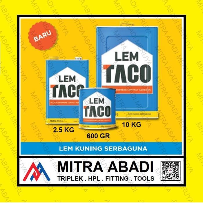 Lem TACO Galon 2.5kg Kuning Fox HPL PVC Sheet Vinyl Lantai Superbond - LEM TACO BIRU