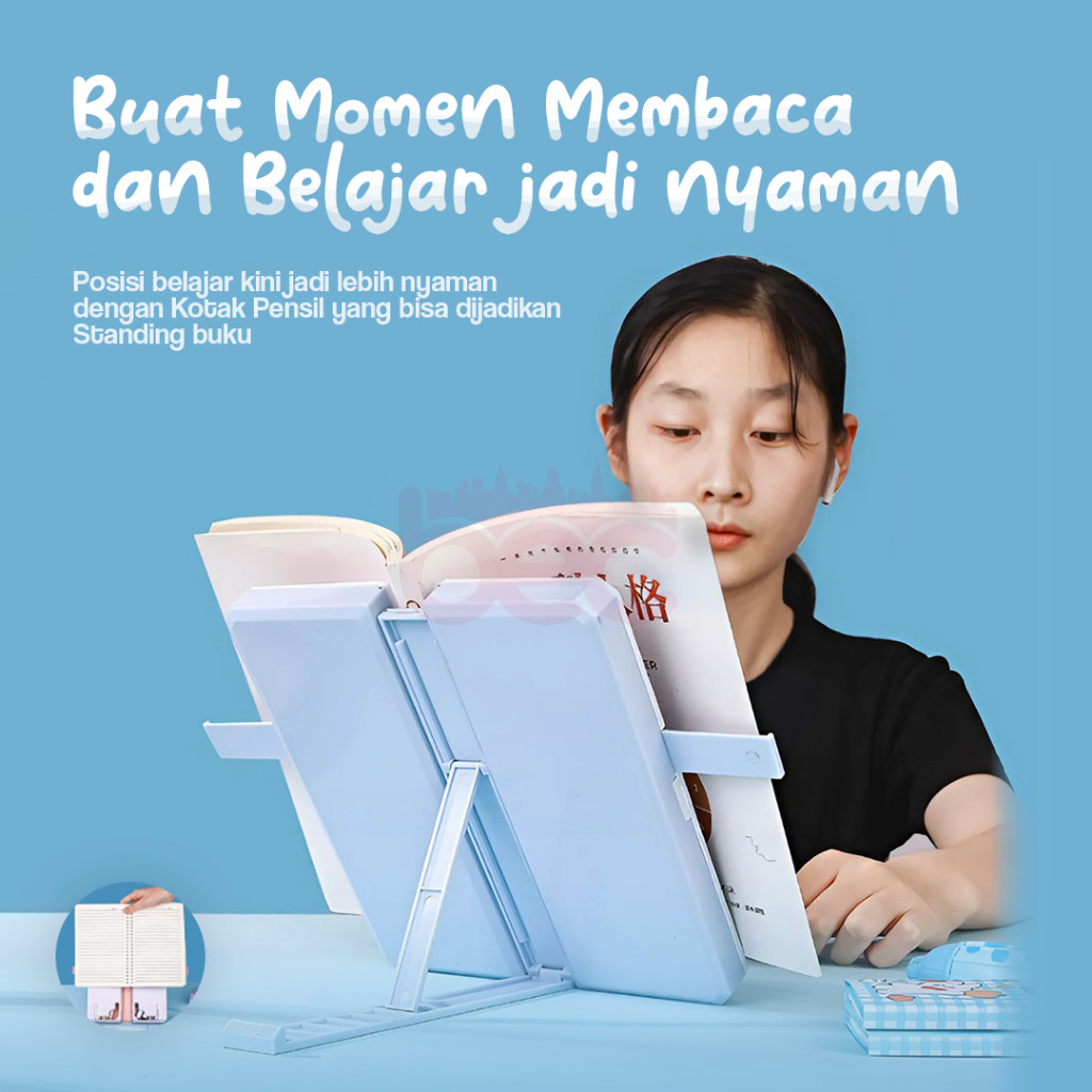 

JAMIN MURAH !!![BEC] Tempat Pensil 2IN1 Multifungsi | Holder Kotak Pensil Lipat dengan Tatakan Buku dan Papan Tulis(BISA LANGSUNG ORDER)