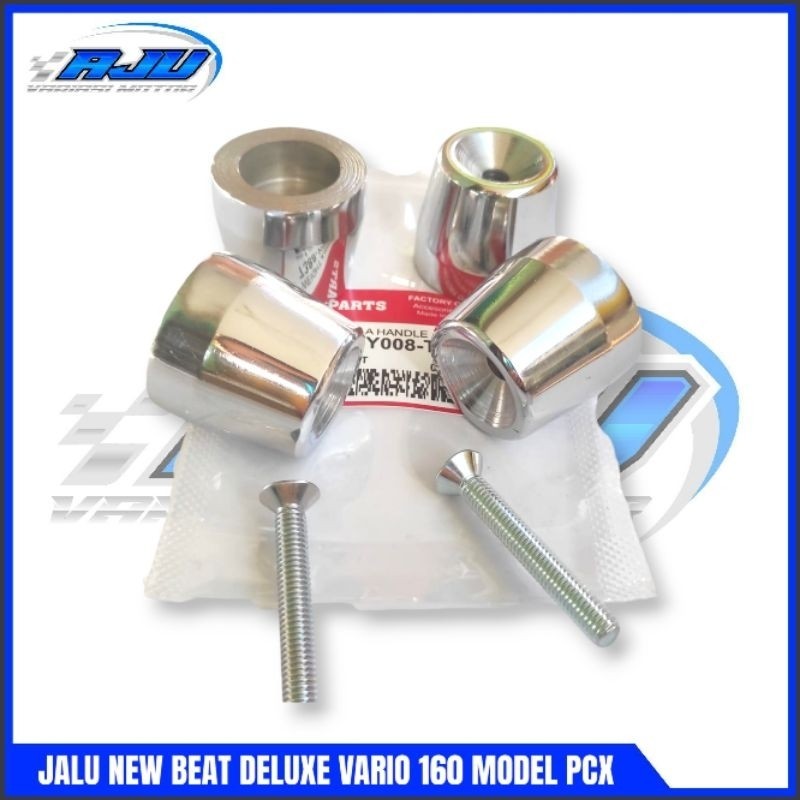 JALU STANG PCX BUBUT JALU STIR BEAT DELUXE VARIO 160 GENIO BEAT STREET 2020-2023 TERBARU CHROME FULL