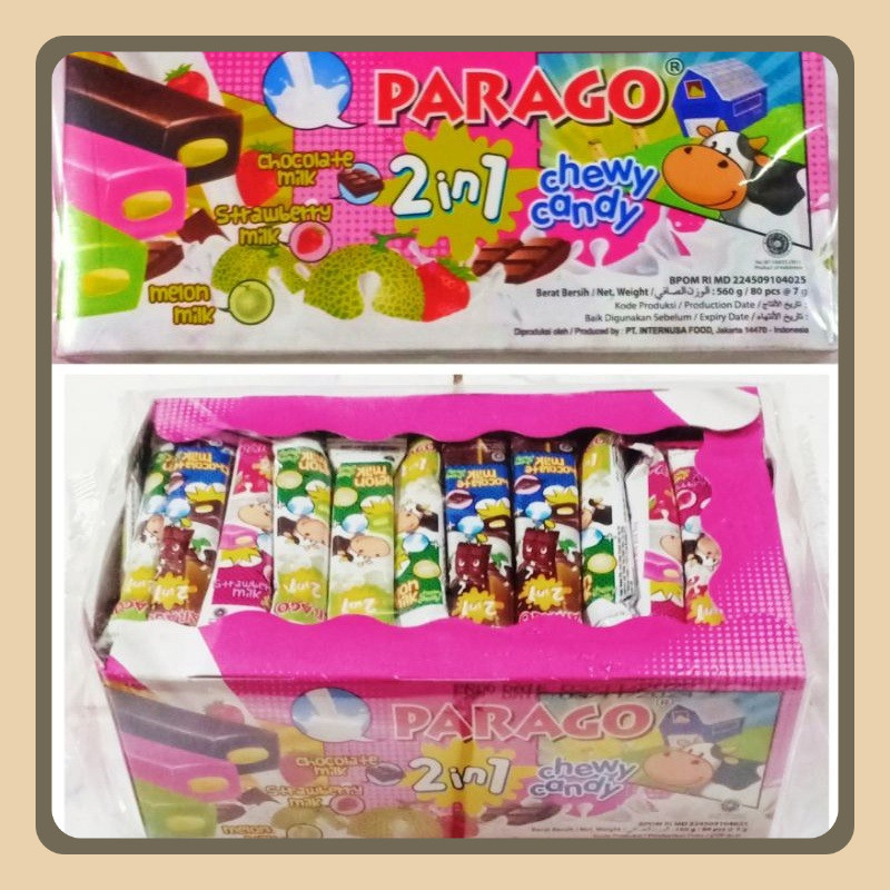 

Parago Chewy Candy Empuk Isi 80 Bks