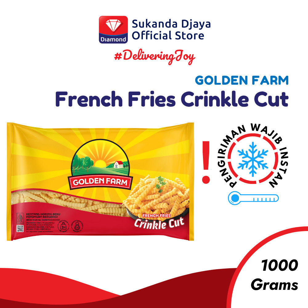 

Golden Farm Kentang Beku French Fries Frozen Crinkle Cut 1 Kg