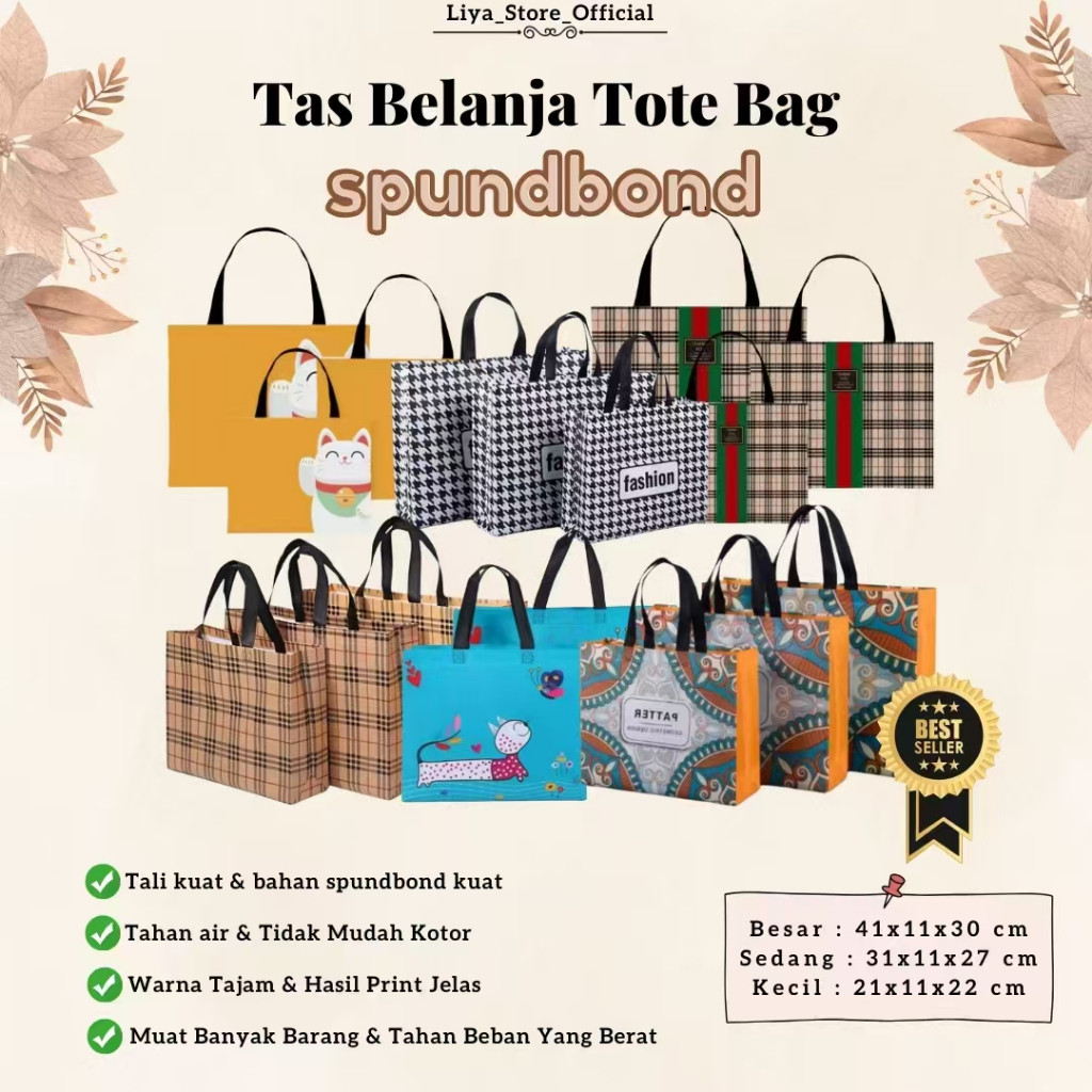 

[Hot SALE]Goodie Bag/Tas Mika Ulang Tahun Tas Spunbond-Tas Jinjing-Tas Belanja-Tas Souvenir Premium -Tas Kado