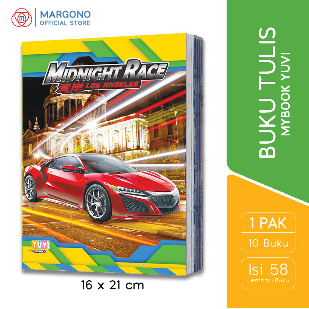 

My Book Yuvi Buku Midnight Race 58 Lembar - 10 Buku